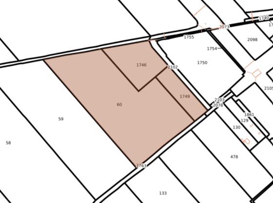 Percelen grond 08.70.75 ha.